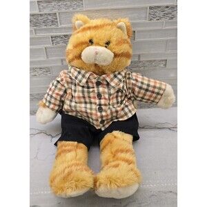 Build-A-Bear Tabby Cat Plush Stuffed Animal 18" Shirt Pants Outfit Toy